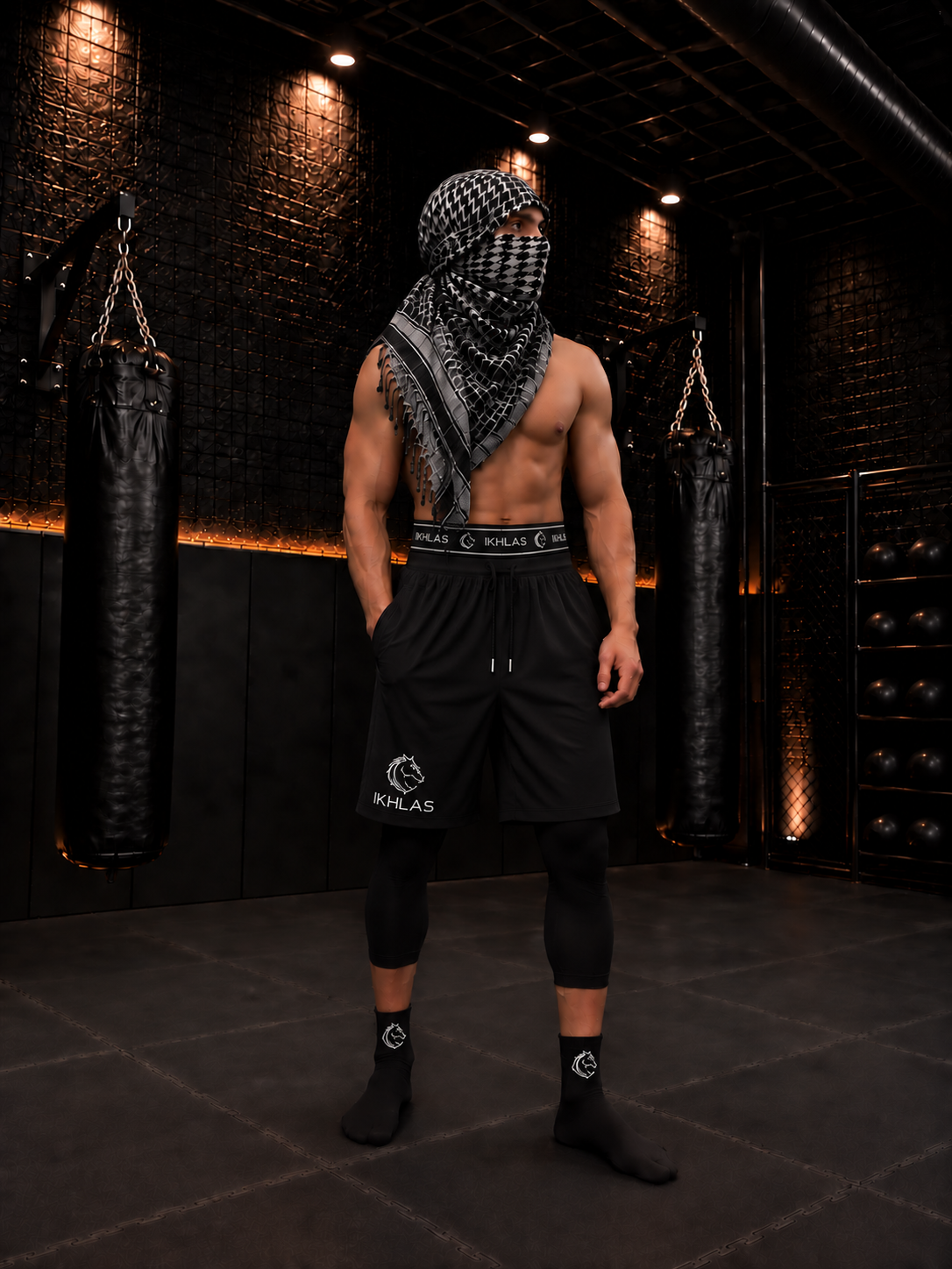 Black Awrah-Covering Shorts